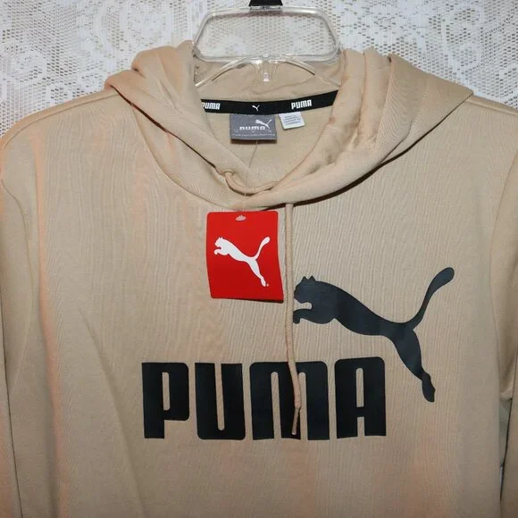 The PUMA Tan "BIG LOGO" Hoodie in size Medium for men NWT - Picture 2 of 5